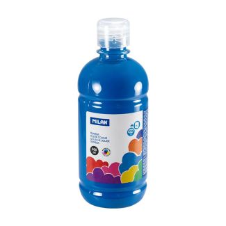 BOTELLA TEMPERA AZUL CIAN 500ML MILAN 3652 
