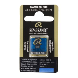 Pastilla Acuarela AZUL CERÚLEO VERDOSO REMBRANDT 05865981 