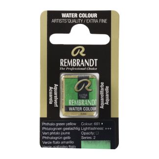 Pastilla Acuarela PAN VERDE FTALO AMARILLO REMBRANDT 05866811 