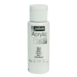 PINTURA ACRILICA MATE BLANCO 59ML PEBEO 97801