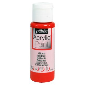 PINTURA ACRILICA BRILLANTE ROJO 59ML PEBEO 97848