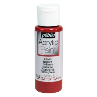 PINTURA ACRILICA BRILLANTE BORDEAUX ROJO 59ML PEBEO 97849