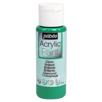 PINTURA ACRILICA BRILLANTE VERDE HOJA 59ML PEBEO 97859
