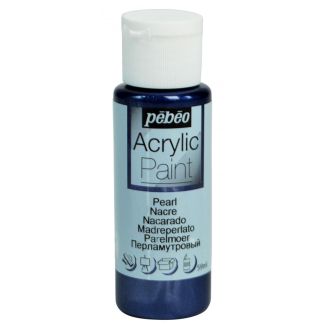 PINTURA ACRILICA NACARADA AZUL NOCHE 59ML PEBEO 97878