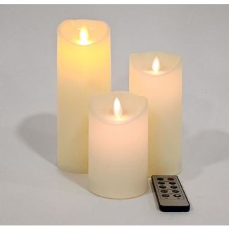 VELAS LED PARPADEANTES - 3 VELAS CON MANDO A DISTANCIA 0007627 