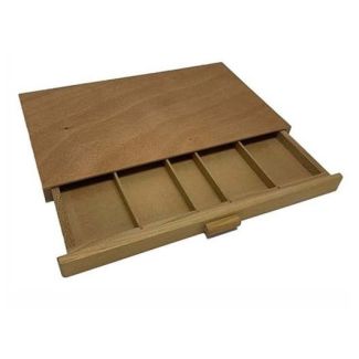 CAJA VACIA DE MADERA PARA PASTELES Y PINCELES 40X24X3CM MICHEL 13163