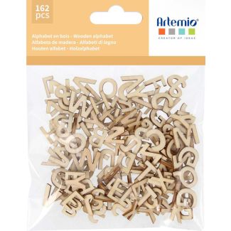 LETRAS DE MADERA DE 13MM 162 PIEZAS ARTEMIO 11006471