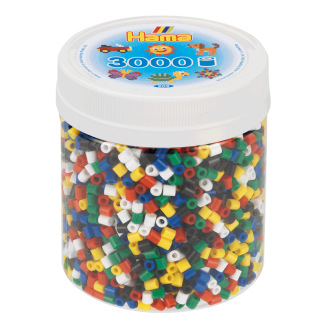 209-66 BOTE HAMA MIDI MIX DE 6 COLORES 3.000 PIEZAS