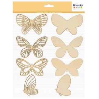 4 SILUETAS DE MARIPOSAS DE MADERA ARTEMIO 14003363