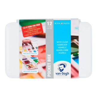 CAJA/ESTUCHE DE ACUARELAS BÁSICO CON 12 MEDIOS GODETS + 3 VAN GOGH 20808632 