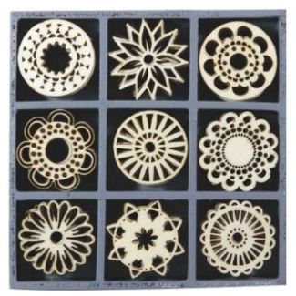 CAJA CON ADORNOS DE MADERA DE MANDALAS 45 PCS 21-18521110
