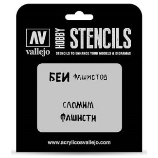 ST-AFV00 Stencil esloganes rusos
