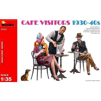 MINIART CAFÉ VISITORS 1930-40S 1:35 – FIGURAS CIVILES PARA DIORAMAS HISTÓRICOS | 38058