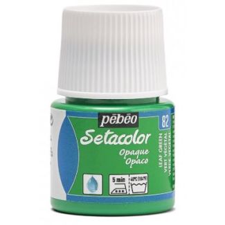 PINTURA OPACA AL AGUA PARA TEJIDOS SETACOLOR VERDE VEGETAL 45ML PEBEO 295-082
