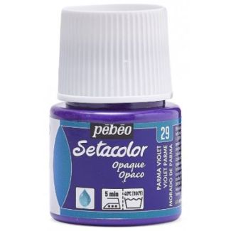 PINTURA OPACA AL AGUA PARA TEJIDOS SETACOLOR MORADO DE PARMA 45ML PEBEO 295-029