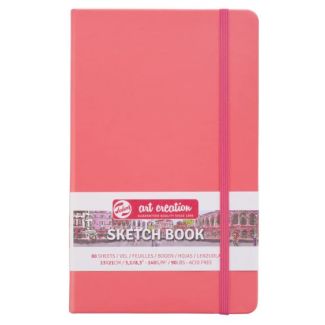 SKETCH BOOK ROJO CORAL BLOC DE 13X21CM CON 80 HOJAS DE 140GR ART CREATION 9314312M