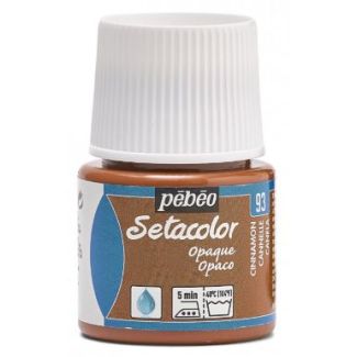PINTURA OPACA AL AGUA PARA TEJIDOS SETACOLOR CANELA 45ML PEBEO 295-093