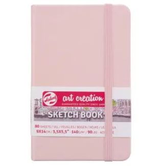 SKETCH BOOK ROSA PASTEL BLOC DE 9X14CM CON 80 HOJAS DE 140GR ART CREATION 9314211M
