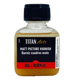 BARNIZ PARA CUADROS MATE OLEO/ACRILICO 100ML TITAN 04580
