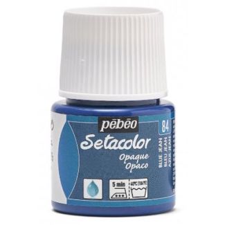 PINTURA OPACA AL AGUA PARA TEJIDOS SETACOLOR AZUL JEAN 45ML PEBEO 295-084