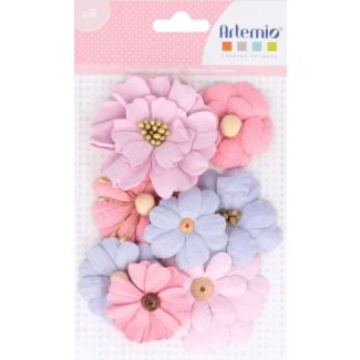 SET DE 8 FLORES DE PAPEL LOVELY SWAN ARTEMIO 11060640 