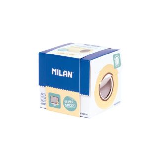 ROLLO DISPENSADOR DE BANDA DE PAPEL ADHESIVO AMARILLO PASTEL 5CMX10M MILAN 4150710