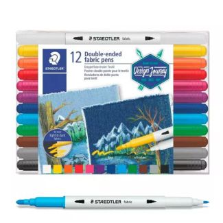 12 ROTULADORES TEXTILES DE DOBLE PUNTA STAEDTLER 3190 TB12 
