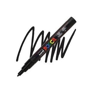 PC-3M ROTULADOR POSCA NEGRO 0,9-1,3MM