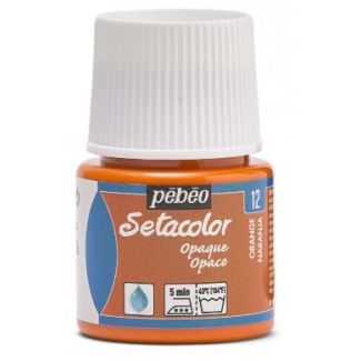 PINTURA OPACA AL AGUA PARA TEJIDOS SETACOLOR NARANJA 45ML PEBEO 295-012