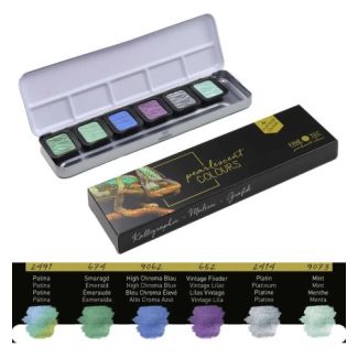 SET DE ACUARELAS NACARADAS COOL 5 COLORES NACARAS + 1 COLOR FLIP-FLOP FINETEC F0602 