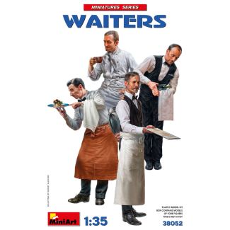 MINIART WAITERS 1:35 – FIGURAS DE CAMAREROS PARA DIORAMAS Y ESCENAS URBANAS | 38052
