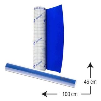 ROLLO DE PAPEL DE TERCIOPELO ADHESIVO AZUL 45CMX1M SADIPAL 06710