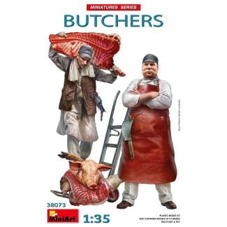 MINIART BUTCHERS 1:35 – FIGURAS DE CARNICEROS PARA DIORAMAS Y ESCENAS URBANAS | 38073