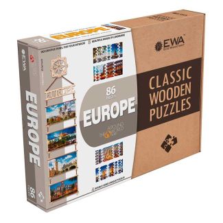 59500142 Puzzle madera Europa 86 piez