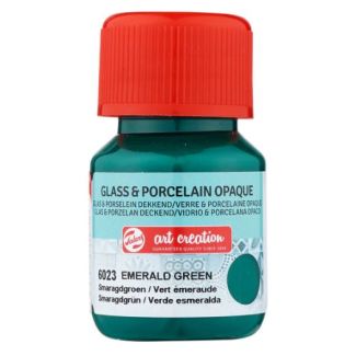 FRASCO DE PINTURA PARA VIDRIO Y PORCELANA TRANSPARENTE VERDE ESMERALDA 30 ML ART CREATION 6023