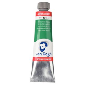 TUBO DE ACRÍLICO DE 40ML VERDE PERMANENTE MEDIO VAN GOGH 22056140
