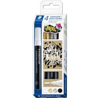 SET 4 ACRYLIC MARKERS LUMOCOLOR STAEDTLER 349 C4