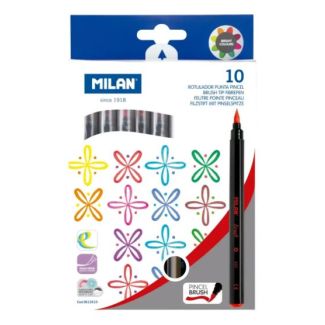 CAJA 10 ROTULADORES PUNTA DE PINCEL MILAN 0612610