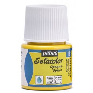 PINTURA OPACA AL AGUA PARA TEJIDOS SETACOLOR BOTON DE ORO 45ML PEBEO 295-013