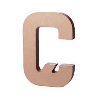 LETRA Ç PAPEL MACHE CON VOLUMEN 20CM ALTO 2,5CM ANCHO  70203