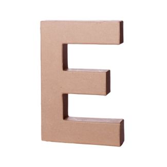 LETRA E PAPEL MACHE CON VOLUMEN 20CM ALTO 2,5CM ANCHO 70205
