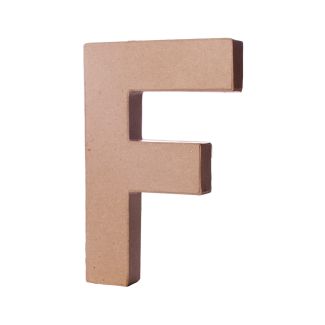 LETRA F PAPEL MACHE CON VOLUMEN 20CM ALTO 2,5CM ANCHO 70206