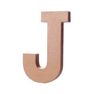 LETRA J PAPEL MACHE CON VOLUMEN 20CM ALTO 2,5CM ANCHO 70210