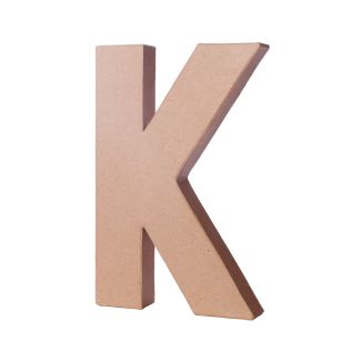 LETRA K PAPEL MACHE CON VOLUMEN 20CM ALTO 2,5CM ANCHO 70211