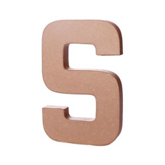 LETRA S PAPEL MACHE CON VOLUMEN 20CM ALTO 2,5CM ANCHO 70220