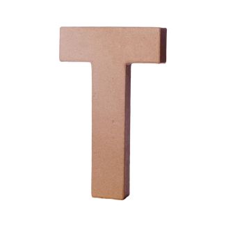 LETRA T PAPEL MACHE CON VOLUMEN 20CM ALTO 2,5CM ANCHO 70221