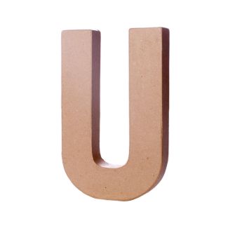LETRA U PAPEL MACHE CON VOLUMEN 20CM ALTO 2,5CM ANCHO 70222
