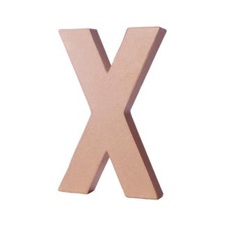 LETRA X PAPEL MACHE CON VOLUMEN 20CM ALTO 2,5CM ANCHO 70225