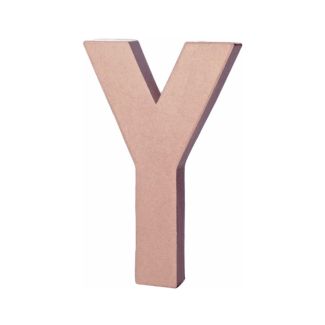 LETRA Y PAPEL MACHE CON VOLUMEN 20CM ALTO 2,5CM ANCHO 70226 