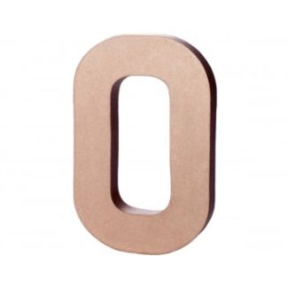 NUMERO 0 PAPEL MACHE CON VOLUMEN 20CM ALTO 2,5CM ANCHO 70240